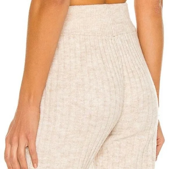 FREE People Intimately Around the Clock Ribbed Knit Jogger Oatmeal - Picture 3 of 8